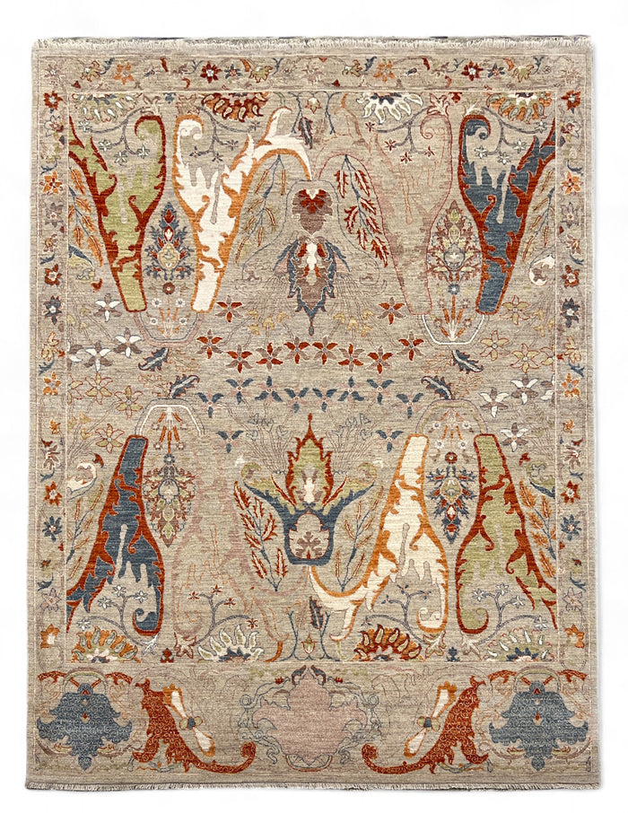 Hand knotted Peshawar carpet in Garous design, size 312x243 cm | Rug# 26998