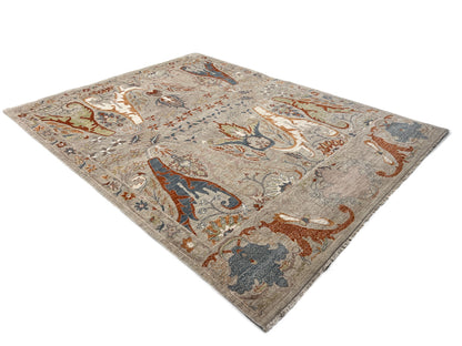 Hand knotted Peshawar carpet in Garous design, size 312x243 cm | Rug# 26998