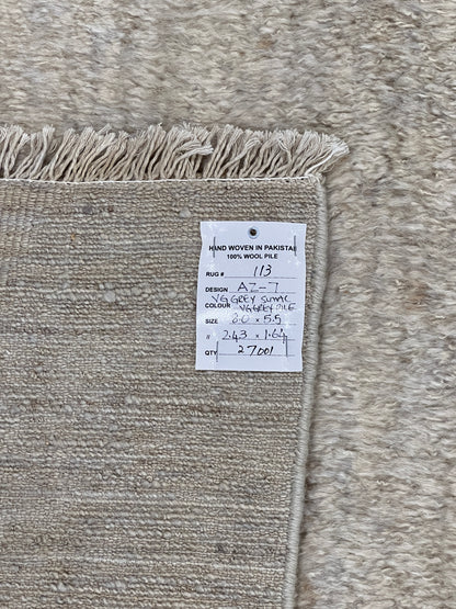 Custom-Made Modern Soumak & Knotted Pile Rug 243x165 cm | Rug# 27001