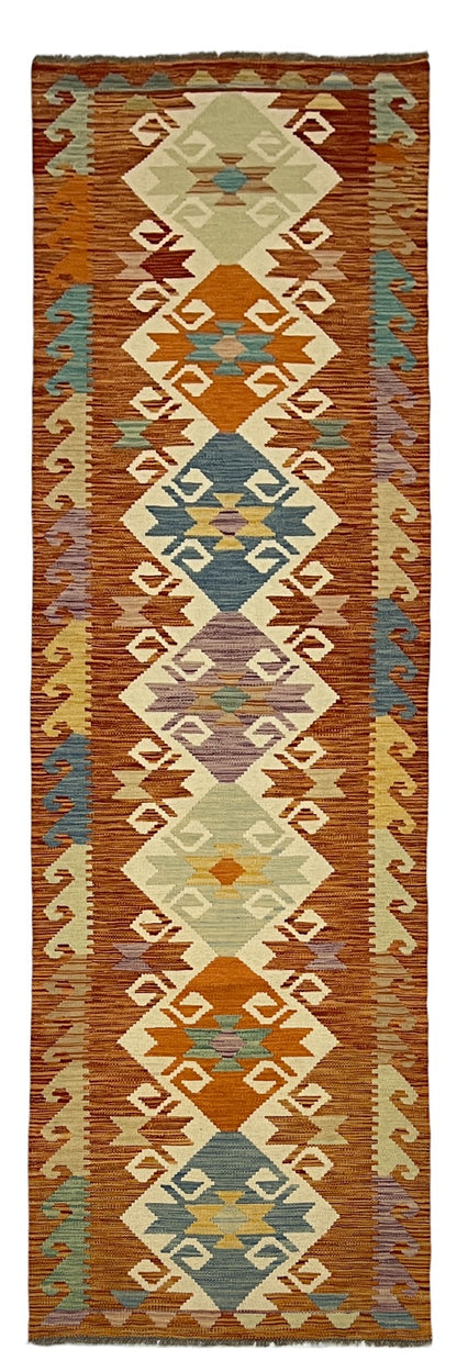 Afghan maimaneh-Kilim 312x76cm | Rug# 27025