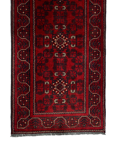 Vintage Afghan Turkmen Dolatabad Runner 306x69 cm | Rug# 27052