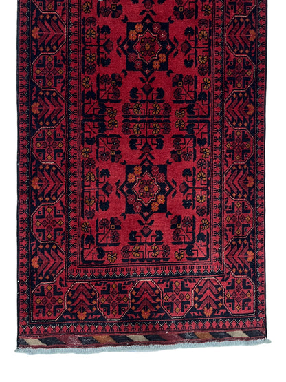 Vintage Afghan Turkmen Dolatabad Runner 288x83 cm | Rug# 27058