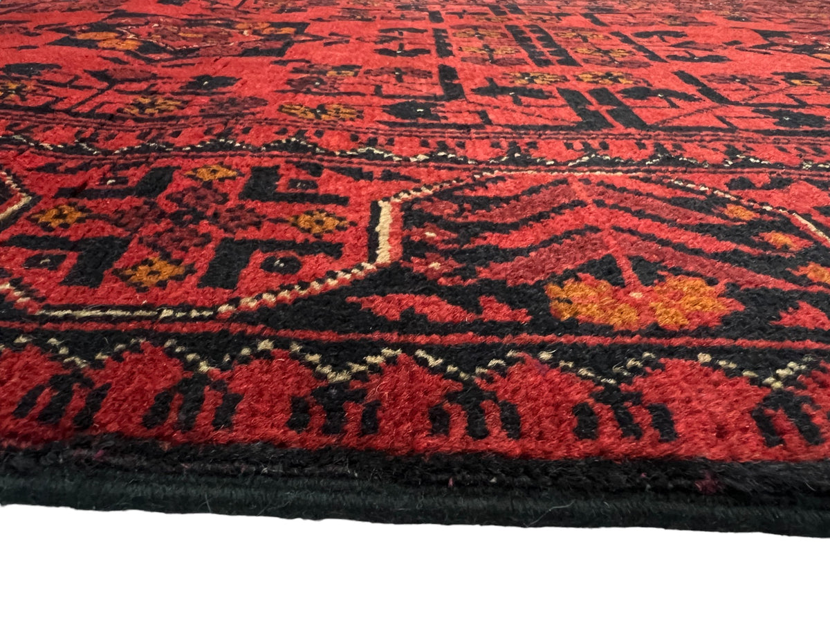 Vintage Afghan Turkmen Dolatabad Runner 288x83 cm | Rug# 27058