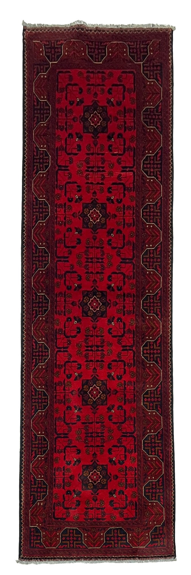 Afghan Dolatabad Turkmen Runner 292x79 cm | Rug# 27060
