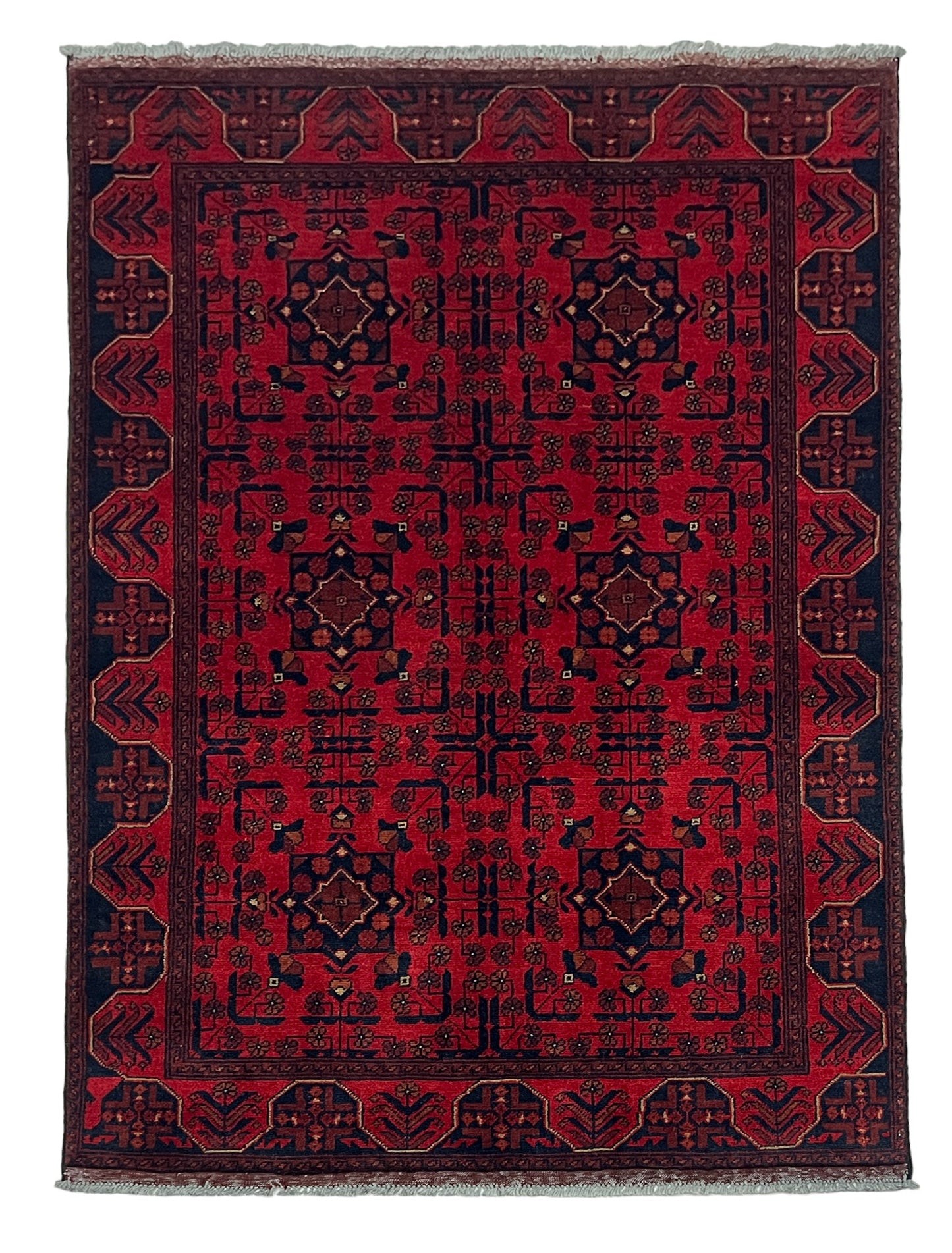 Hand-Knotted Ersari Turkmen Rug c.2000 201x149cm  | Rug# 27068