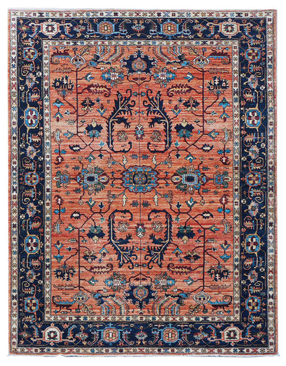 Turkaman-weave Afghan in 19th century Heriz Serapi design 239x172cm | Rug# 27089