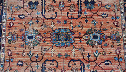 Turkaman-weave Afghan in 19th century Heriz Serapi design 239x172cm | Rug# 27089