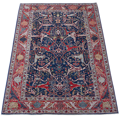 Custom-Made Afghan Bijar Dragon-Mouth Leaf Rug 278x177 cm | Rug#27090
