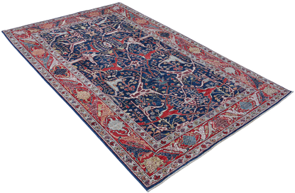 Custom-Made Afghan Bijar Dragon-Mouth Leaf Rug 278x177 cm | Rug#27090