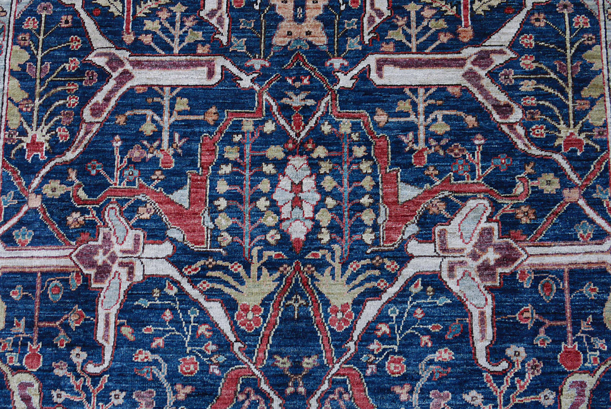 Custom-Made Afghan Bijar Dragon-Mouth Leaf Rug 278x177 cm | Rug#27090