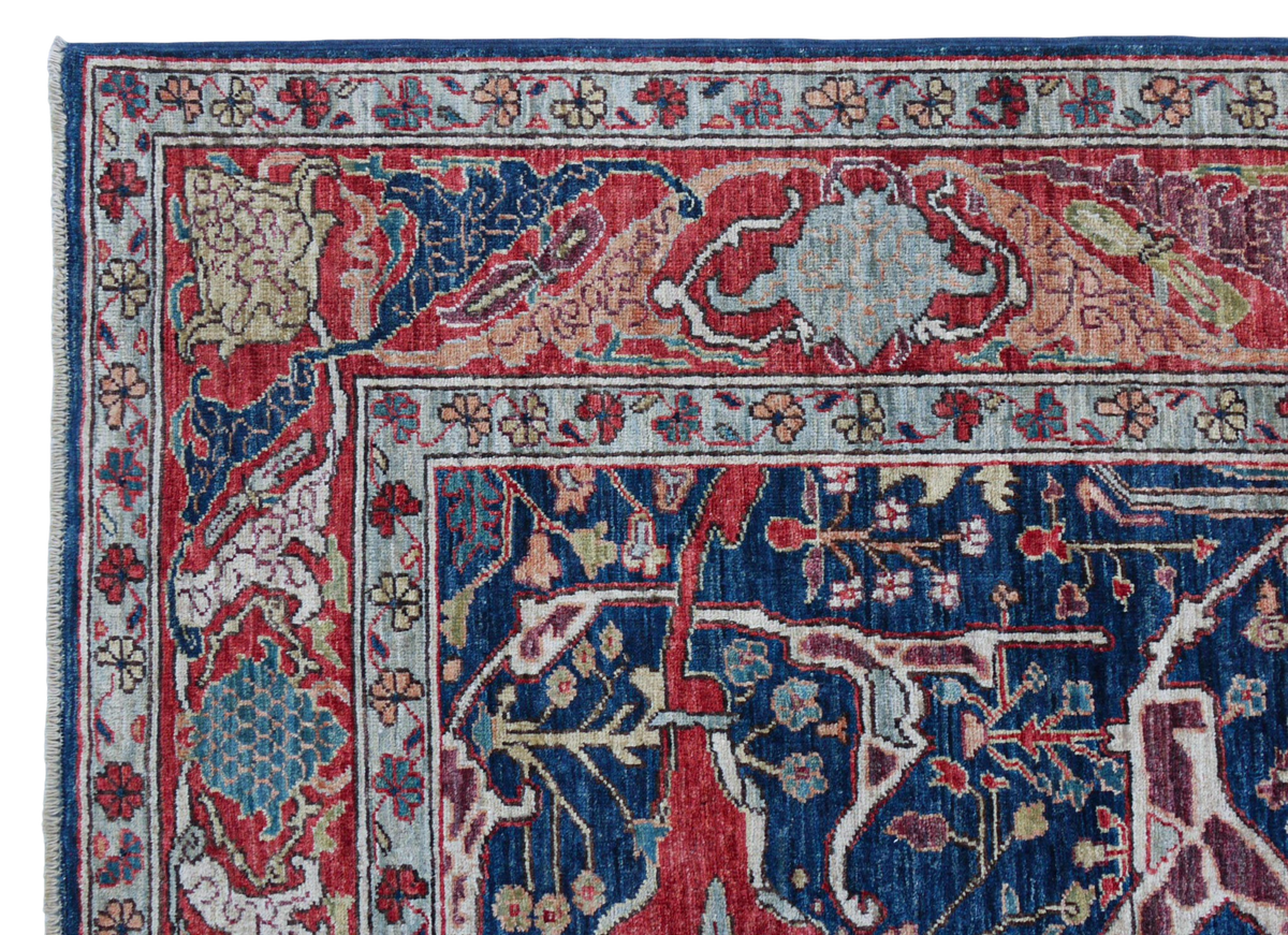Custom-Made Afghan Bijar Dragon-Mouth Leaf Rug 278x177 cm | Rug#27090