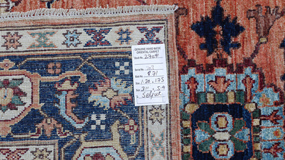 Custom Made Afghan Turkaman-Weave Rug – Heriz Serapi Design  175x120cm | Rug# 27091
