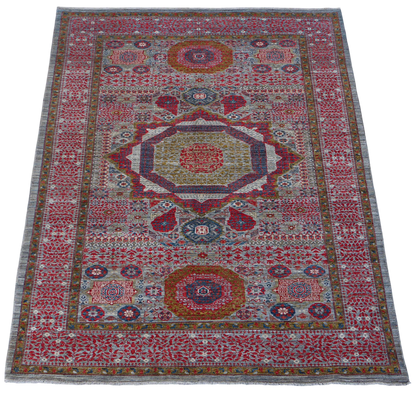 Custom-Made Afghan Mamluk Design Rug 252x180 cm | Rug# 27093