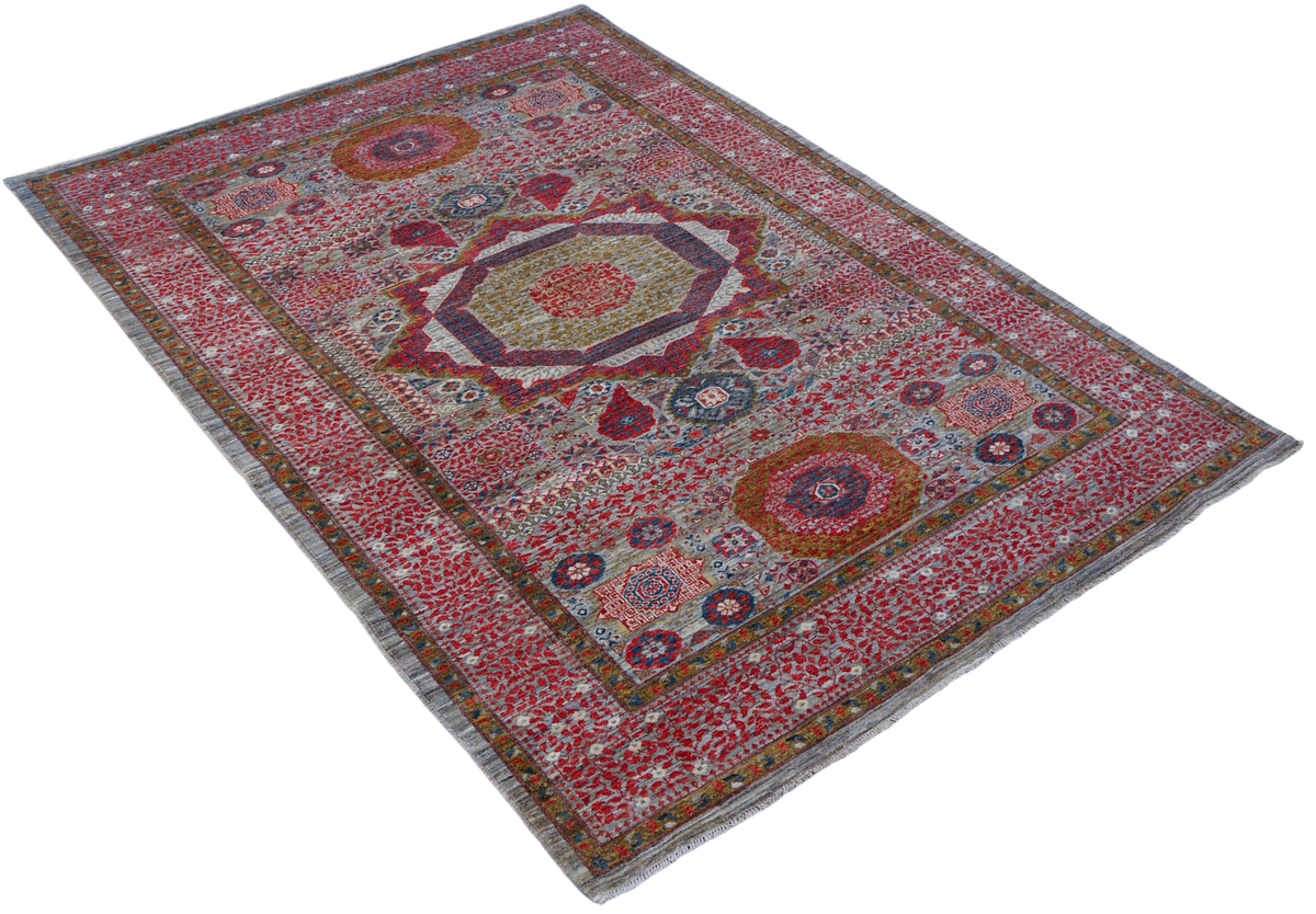 Custom-Made Afghan Mamluk Design Rug 252x180 cm | Rug# 27093