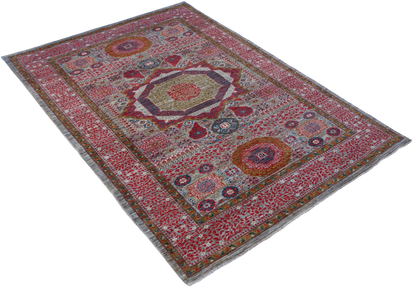 Custom-Made Afghan Mamluk Design Rug 252x180 cm | Rug# 27093