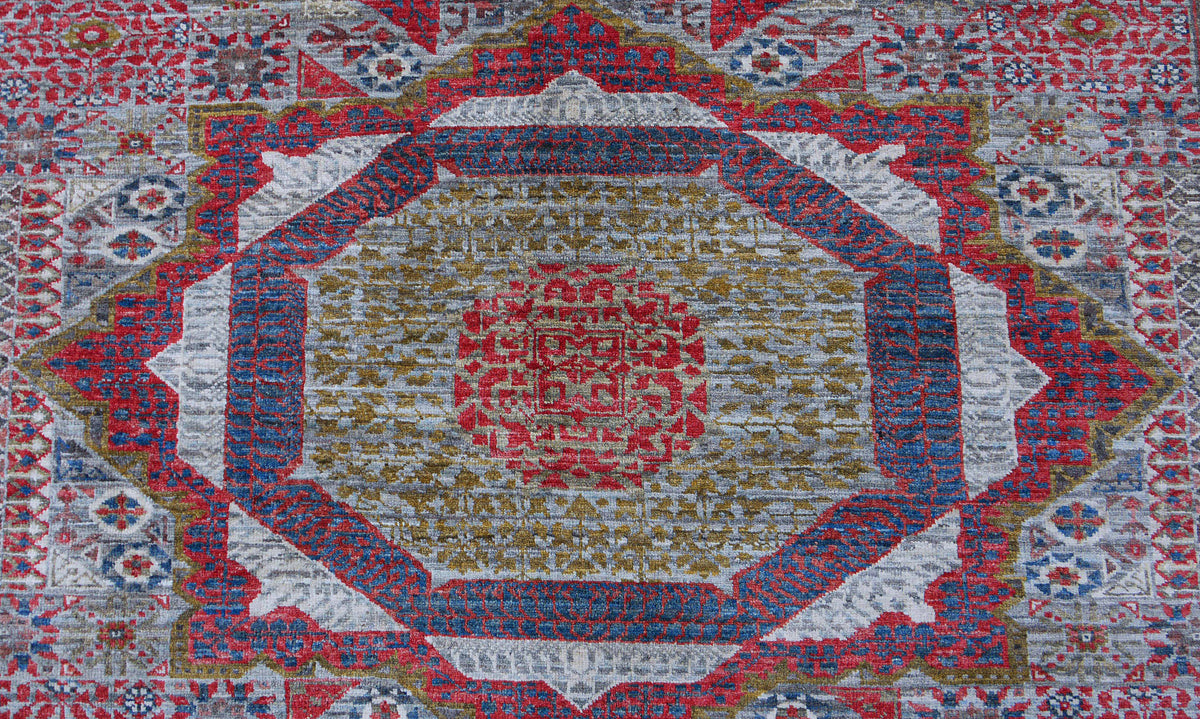 Custom-Made Afghan Mamluk Design Rug 252x180 cm | Rug# 27093