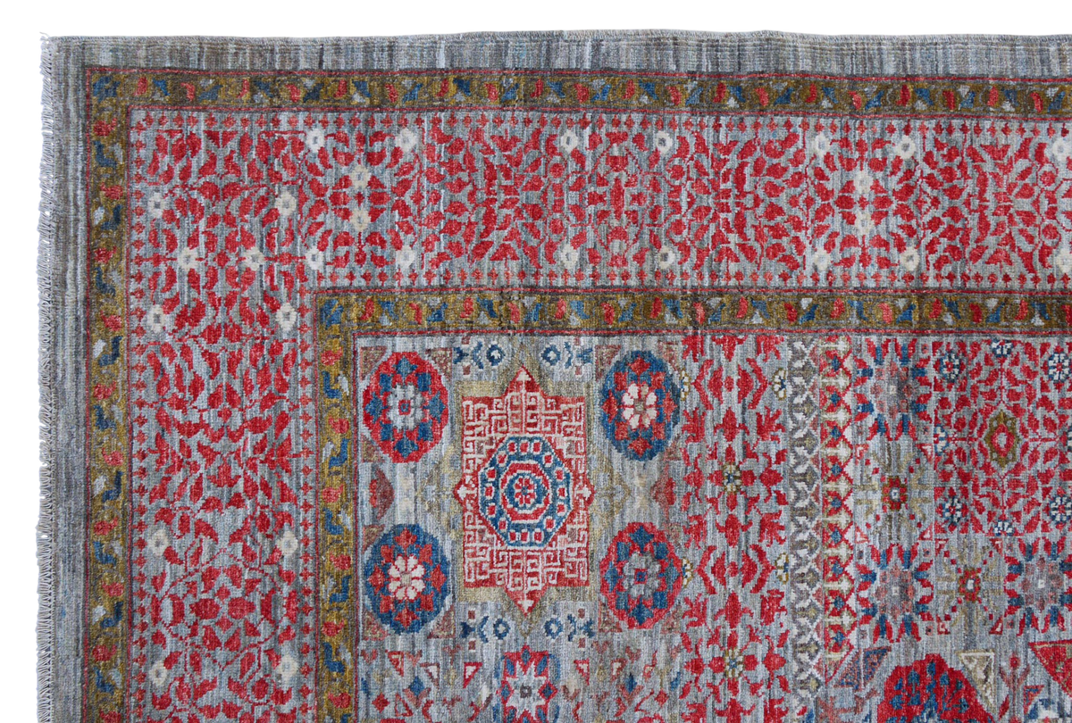 Custom-Made Afghan Mamluk Design Rug 252x180 cm | Rug# 27093