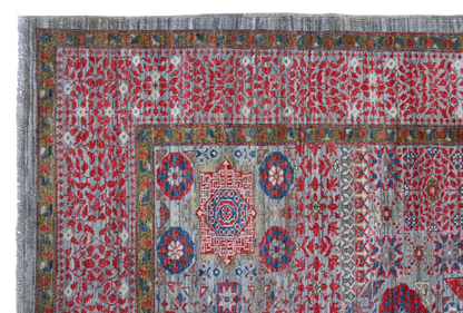 Custom-Made Afghan Mamluk Design Rug 252x180 cm | Rug# 27093