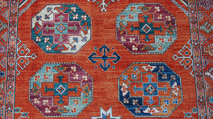 Custom-Made Ersari-Turkaman Gul Rug 266x184 cm | Rug# 27094