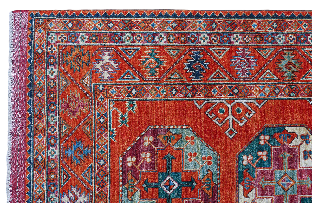 Custom-Made Ersari-Turkaman Gul Rug 266x184 cm | Rug# 27094