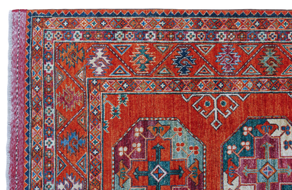 Custom-Made Ersari-Turkaman Gul Rug 266x184 cm | Rug# 27094