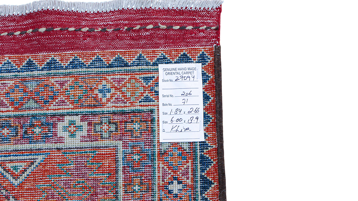 Custom-Made Ersari-Turkaman Gul Rug 266x184 cm | Rug# 27094