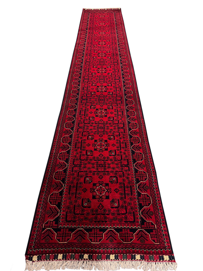 Afghan Beljik Hall Runner, 480×85 cm | Rug# 27144