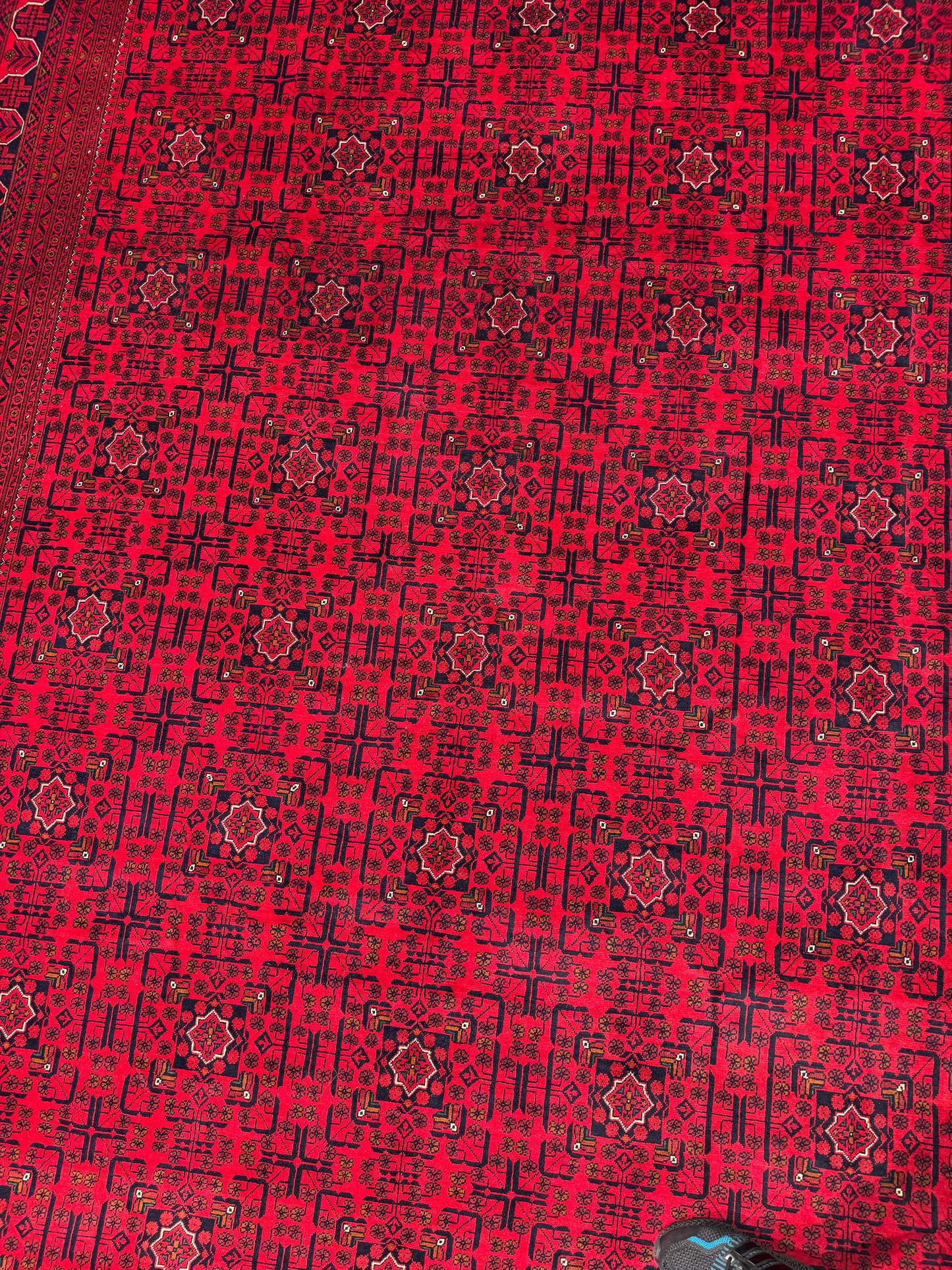 Belgik- Ersari Turkaman, 20th century Khal-Mah gul design 395x295cm | Rug# 27146