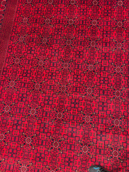 Belgik- Ersari Turkaman, 20th century Khal-Mah gul design 395x295cm | Rug# 27146