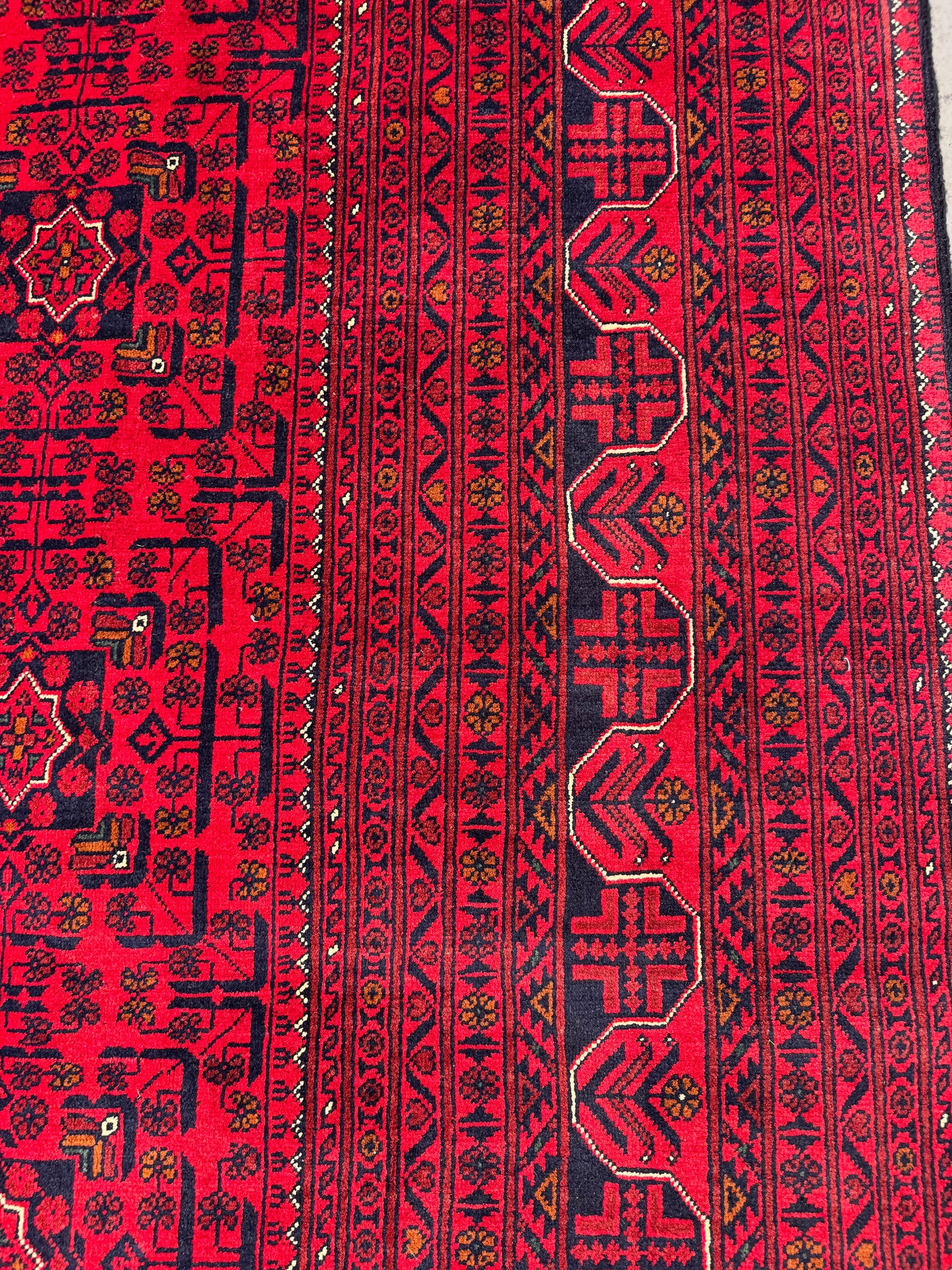 Belgik- Ersari Turkaman, 20th century Khal-Mah gul design 395x295cm | Rug# 27146