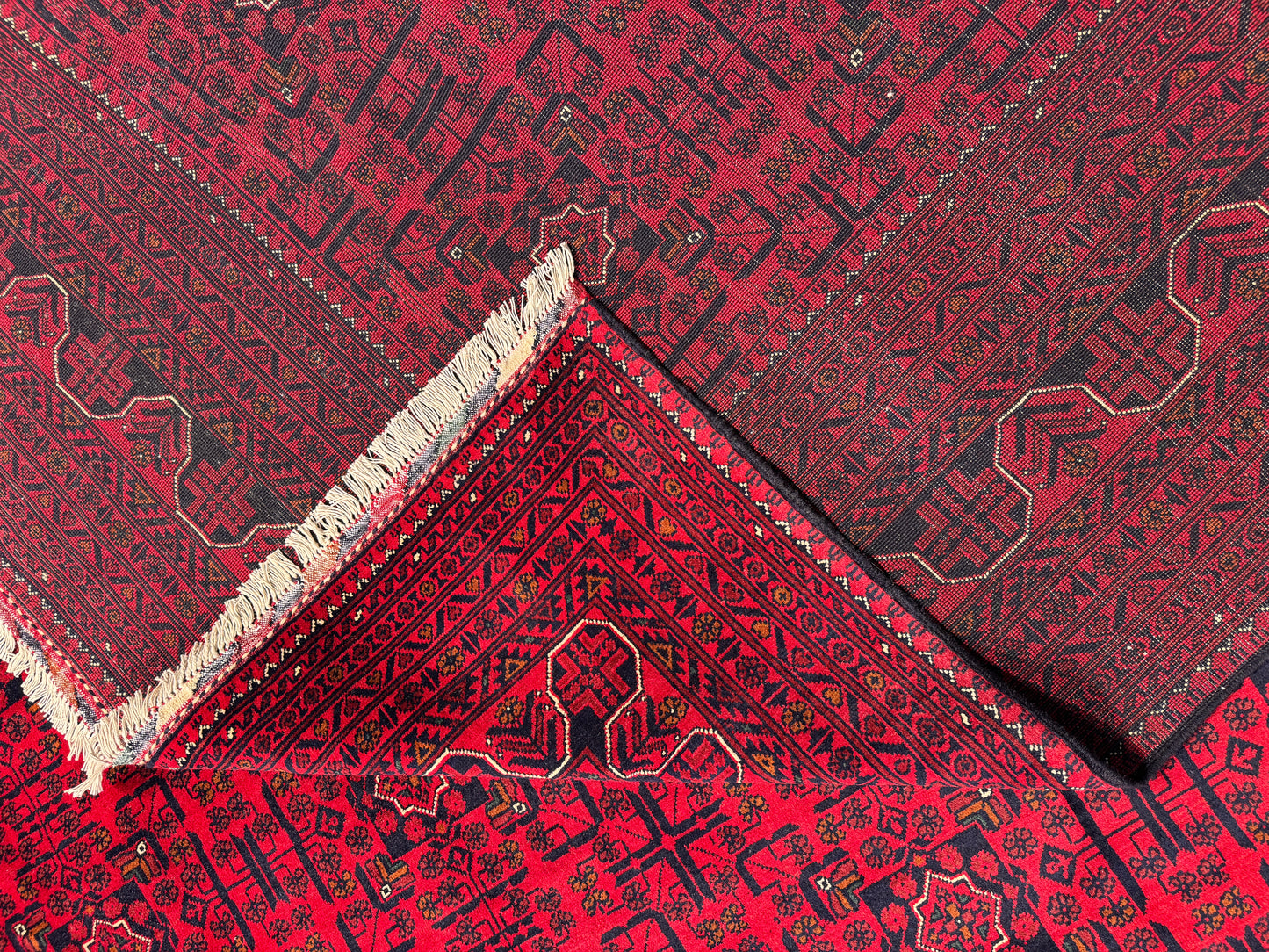 Belgik- Ersari Turkaman, 20th century Khal-Mah gul design 395x295cm | Rug# 27146
