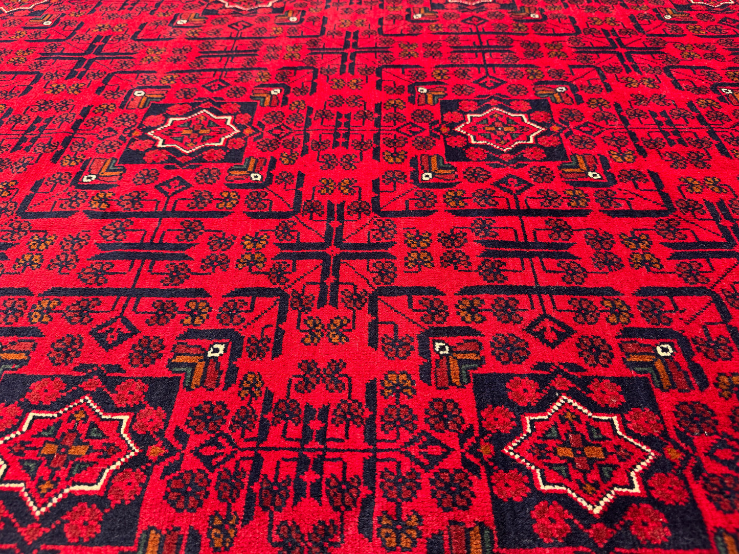 Belgik- Ersari Turkaman, 20th century Khal-Mah gul design 395x295cm | Rug# 27146