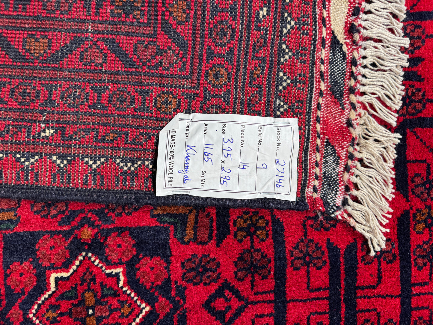 Belgik- Ersari Turkaman, 20th century Khal-Mah gul design 395x295cm | Rug# 27146