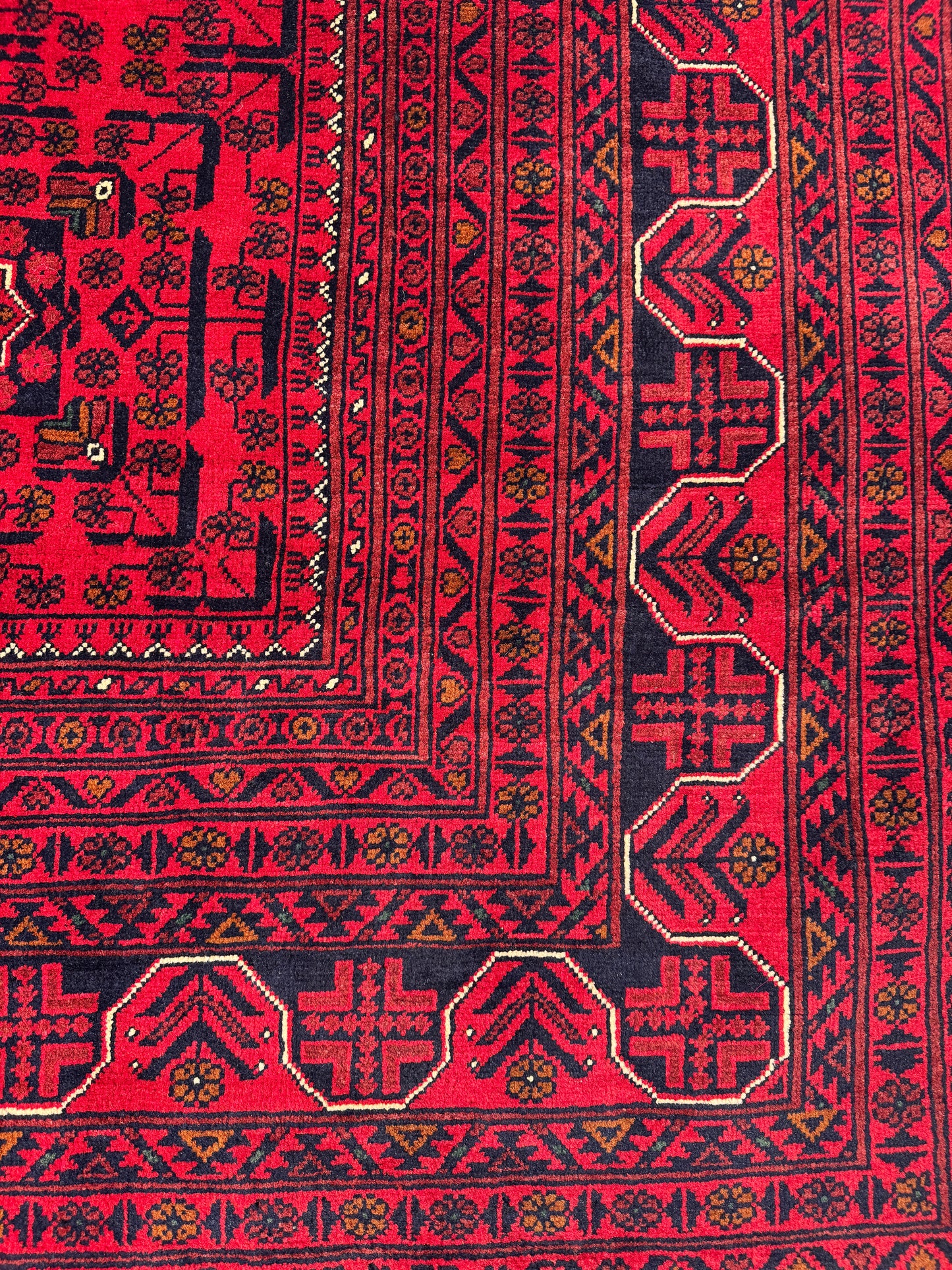 Belgik- Ersari Turkaman, 20th century Khal-Mah gul design 395x295cm | Rug# 27146