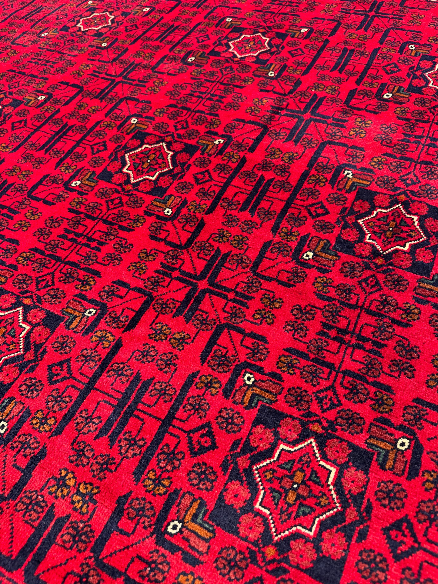 Belgik- Ersari Turkaman, 20th century Khal-Mah gul design 395x295cm | Rug# 27146
