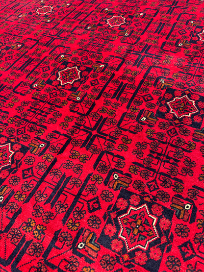 Belgik- Ersari Turkaman, 20th century Khal-Mah gul design 395x295cm | Rug# 27146