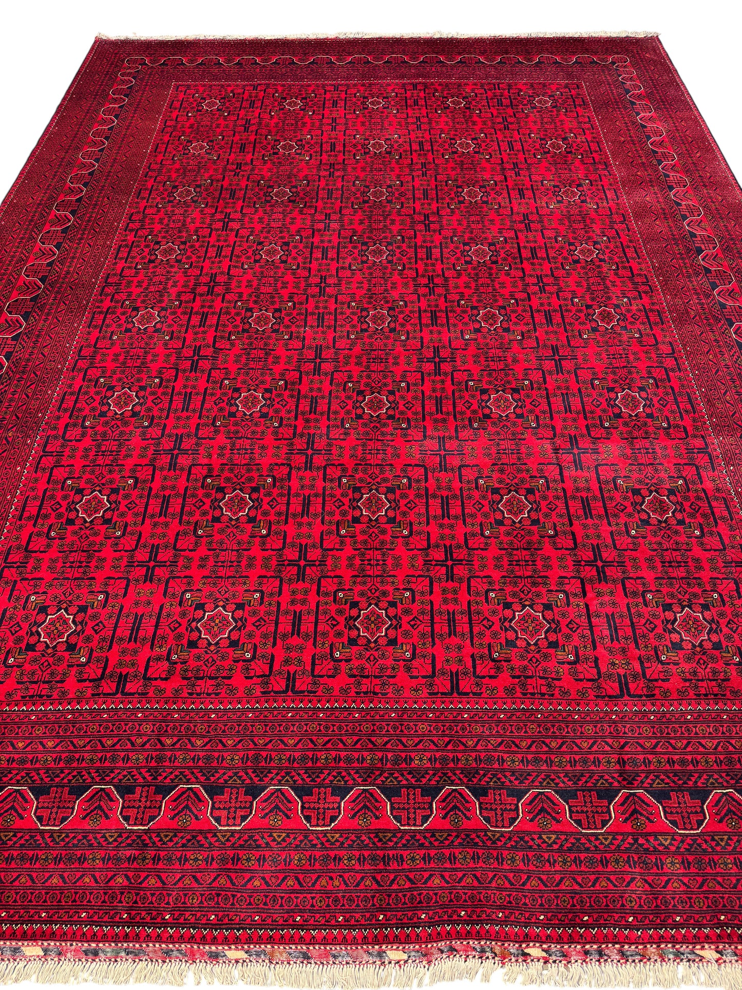 Belgik- Ersari Turkaman, 20th century Khal-Mah gul design 395x295cm | Rug# 27146
