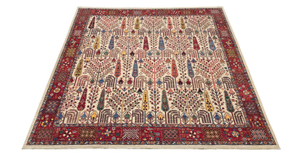 Afghan Turkaman weave, 16th century Safavid-Garden 274x280 cm| Rug# 27168