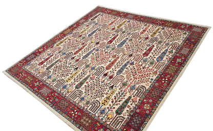 Afghan Turkaman weave, 16th century Safavid-Garden 274x280 cm| Rug# 27168