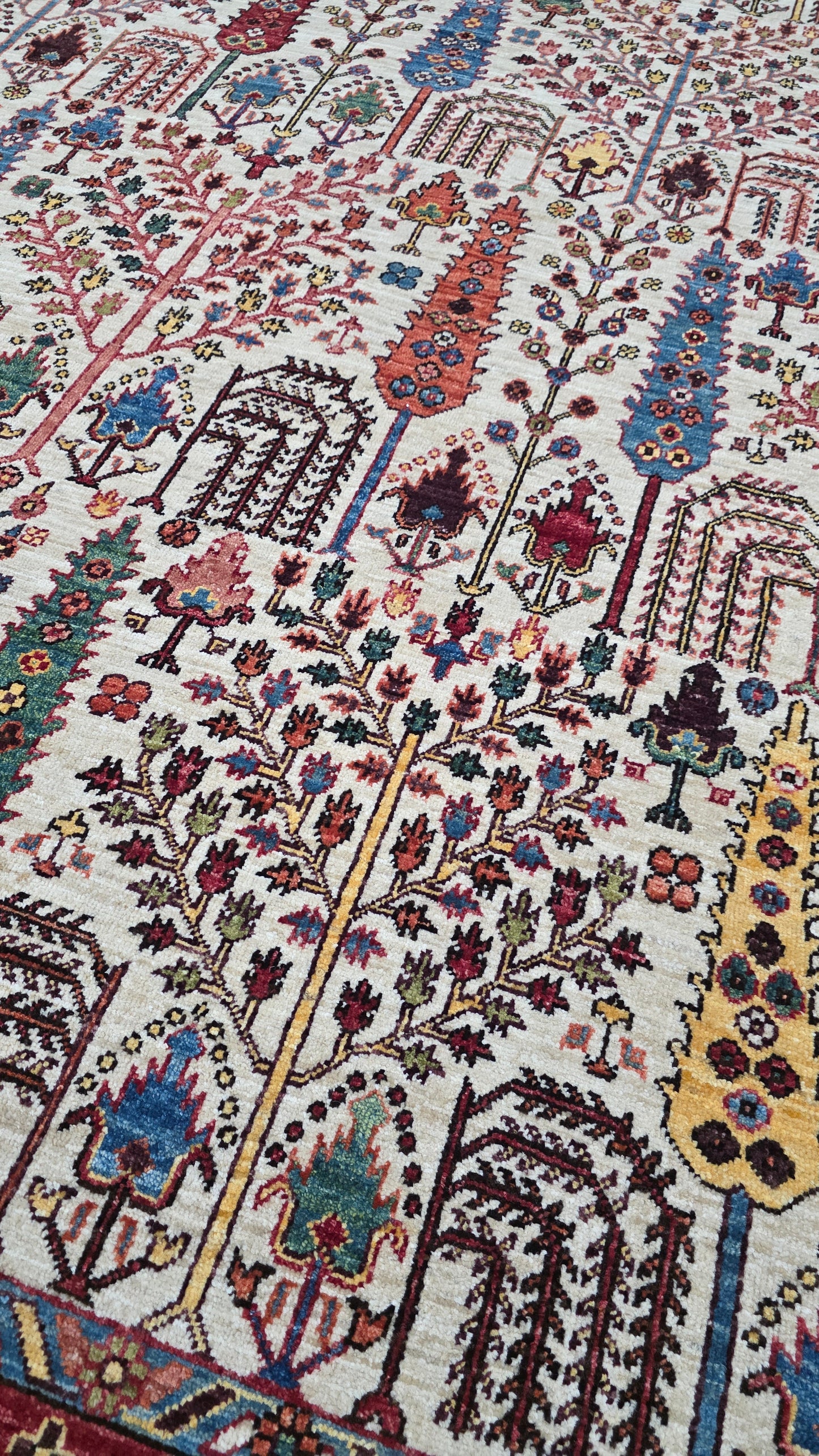 Afghan Turkaman weave, 16th century Safavid-Garden 274x280 cm| Rug# 27168