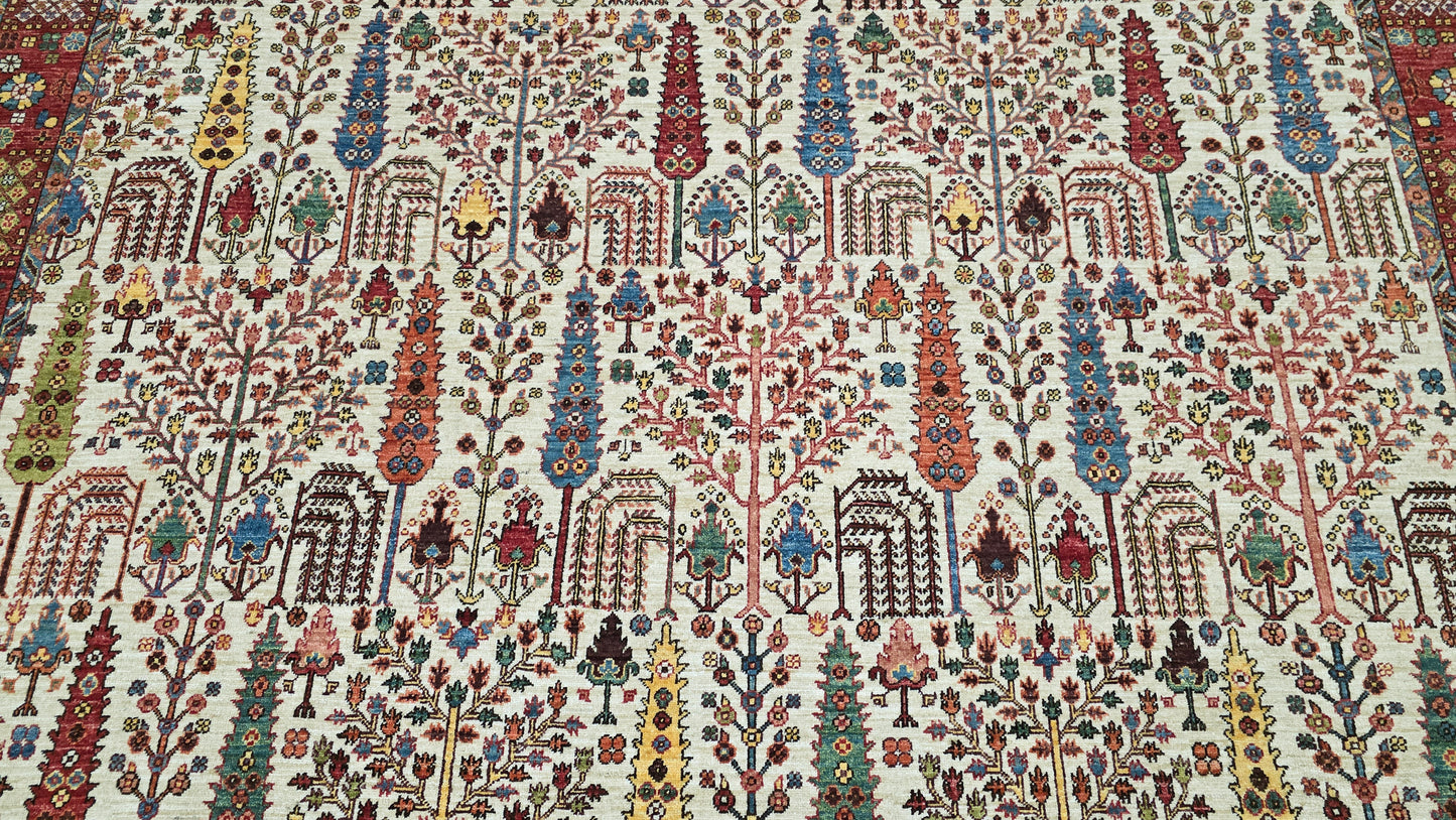 Afghan Turkaman weave, 16th century Safavid-Garden 274x280 cm| Rug# 27168