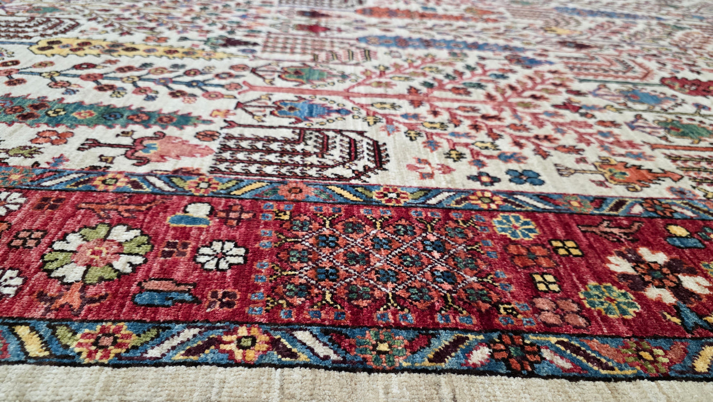 Afghan Turkaman weave, 16th century Safavid-Garden 274x280 cm| Rug# 27168