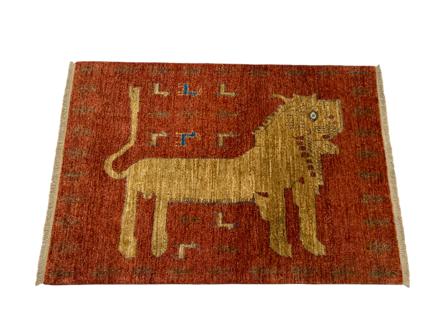 Afghan Turkmen weave, Lion rug collection  145x102 cm | Rug# 27181