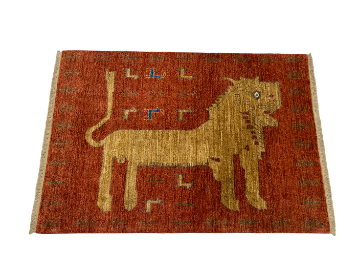 Afghan Turkmen weave, Lion rug collection  145x102 cm | Rug# 27181