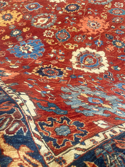 Turkmen weave Afghan, 16th century Safavid guls 437x303cm | Rug# 27189