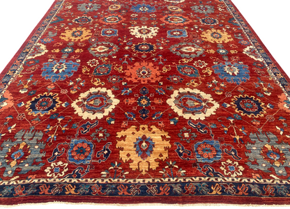 Turkmen weave Afghan, 16th century Safavid guls 437x303cm | Rug# 27189