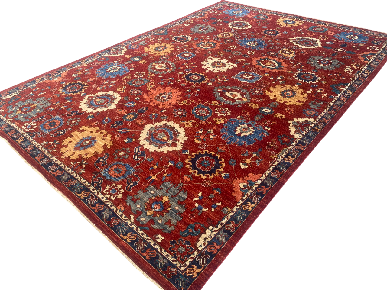 Turkmen weave Afghan, 16th century Safavid guls 437x303cm | Rug# 27189