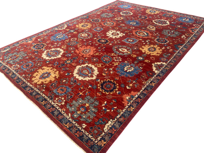 Turkmen weave Afghan, 16th century Safavid guls 437x303cm | Rug# 27189