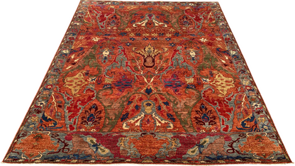 Turkmen weave Afghan, 16th century Garous Bijar inspired 353x272cm | Rug# 27196