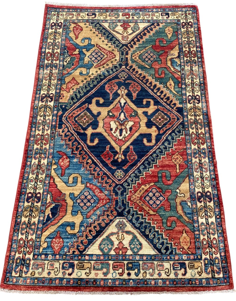 Turkmen weave Afghan, 19th century Caucasian inspired 146x86cm | Rug# 27199